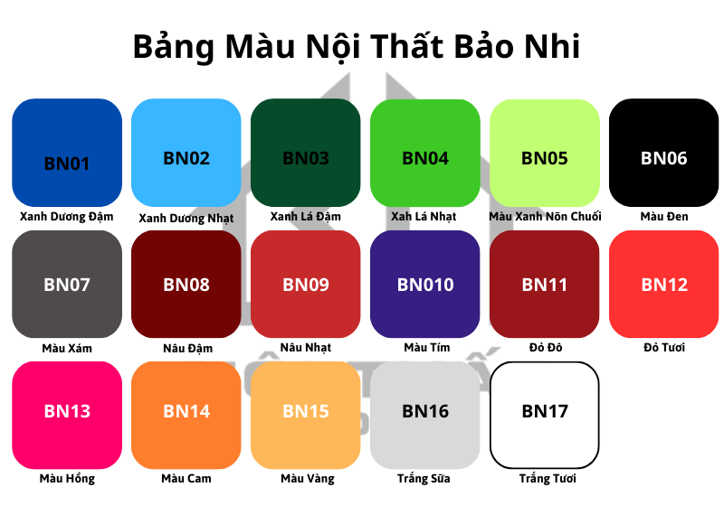 Bảng Màu Nội Thất Bảo Nhi